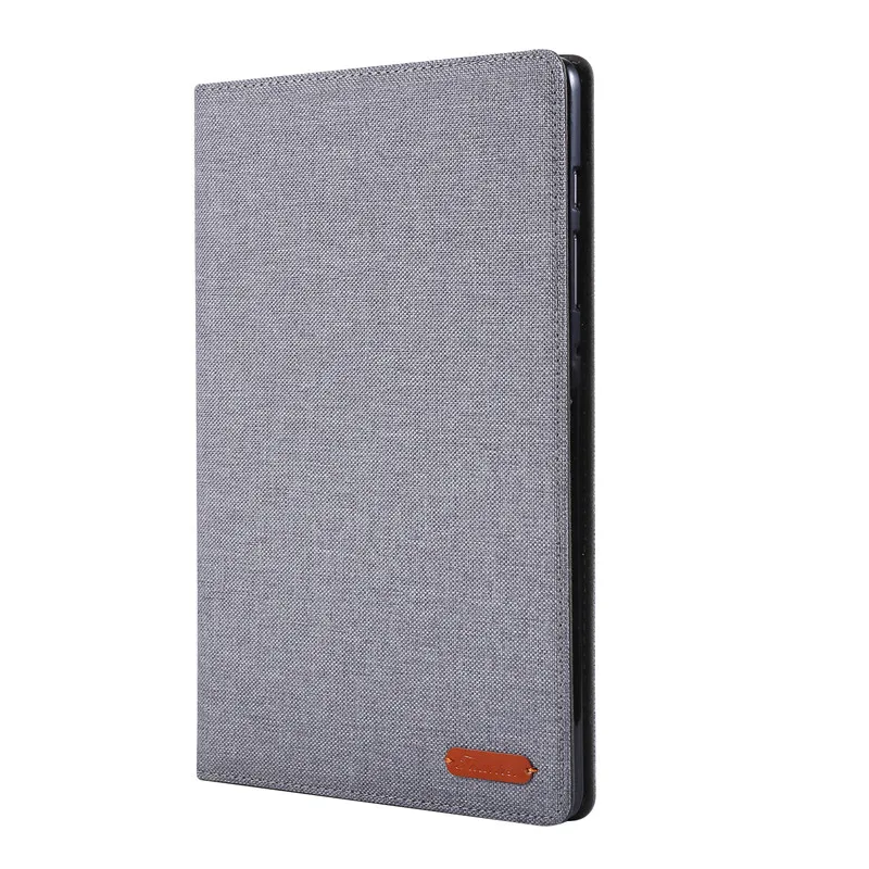 Тряпичный чехол для Sansung Galaxy Tab S6 10,5 SM-T860 SM-T865 10," Tablet Capa Funda чехол с картой Solts+ пленка+ ручка - Цвет: Серый