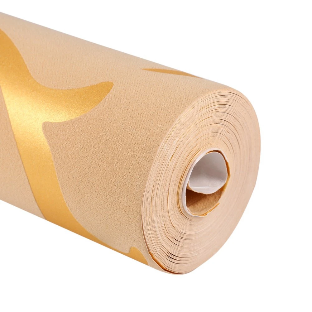 Нетканые обои настенные нетканые барокко Дизайн m. Дамасский орнамент золотистый