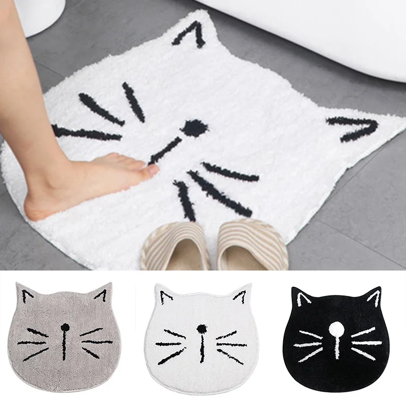 Абсорбирующий флокирующий ковер с изображением кошек из мультфильма
