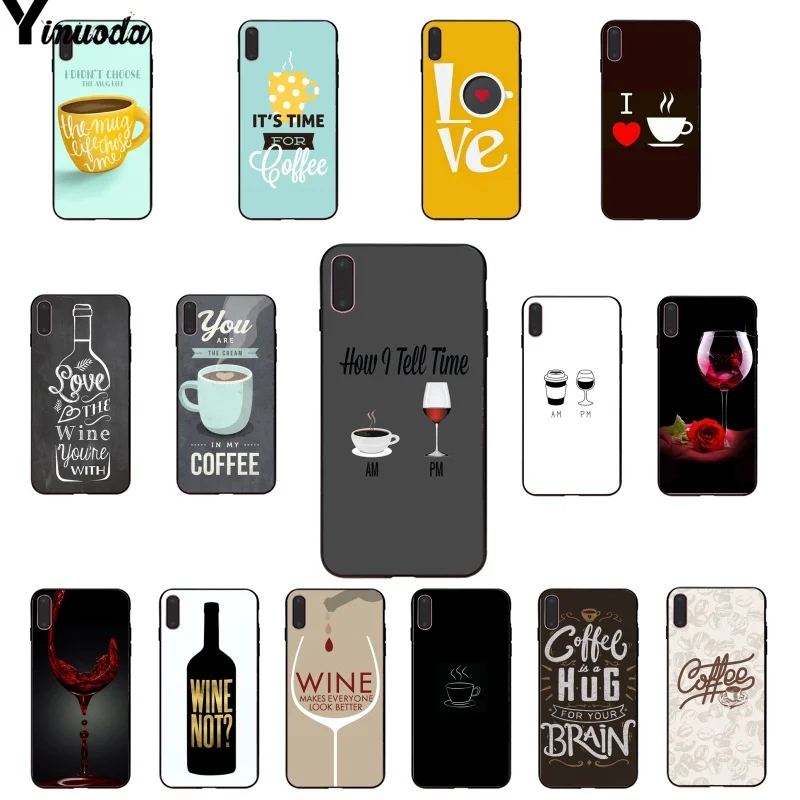 Новинка чехлы Yinuoda с изображением чашки кофе и вина чехол для телефона Apple iPhone 8 7 6