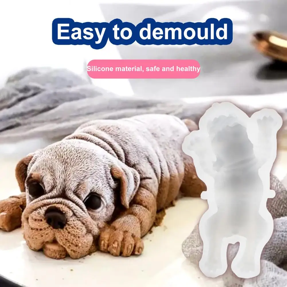 3D шарпей собака силиконовый мусс торт мороженое пудинг плесень взрыв охлаждения