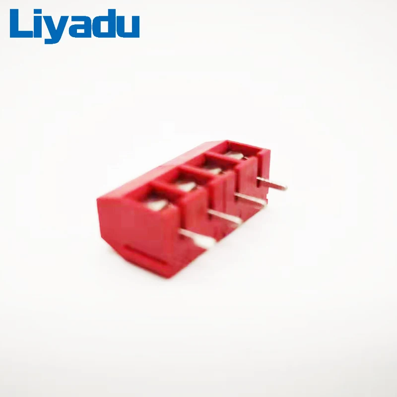 1000 шт. KF301-4P Сращивание, винтовой Тип PCB расстояние 5,0 соединительные клеммы, терминал синий/зеленый KF301
