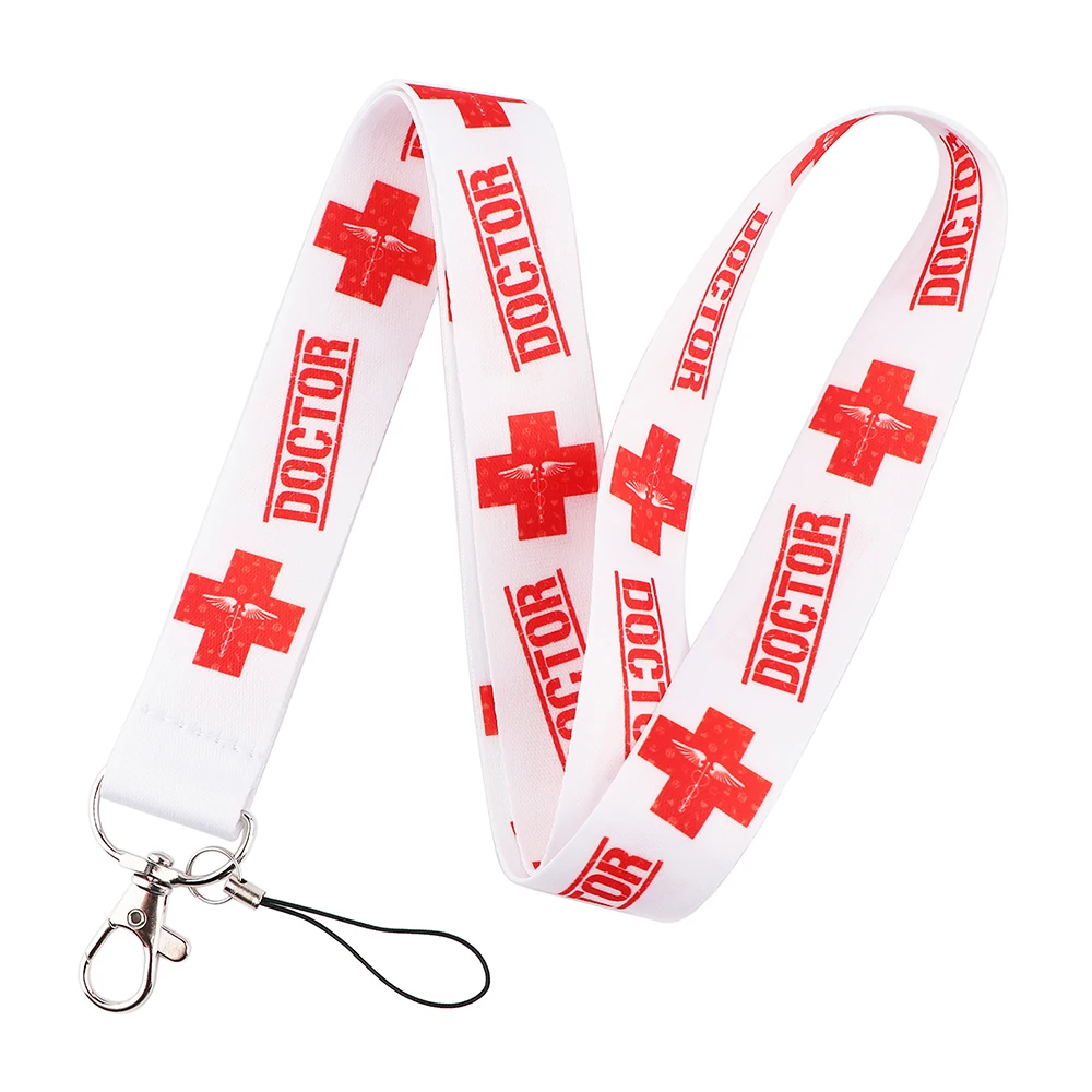 

DZ1916 Doctors Medical Lanyard For Keychain ID Card Cover Pass Gym Phone Badge Holder Key Ring Neck Straps Nurse Accessories