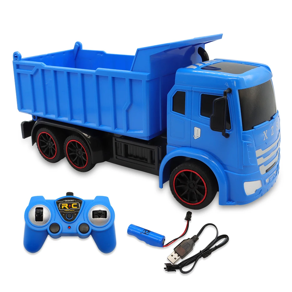 Electric Remote Control Car Dump Truck Remote Control Transport Vehicle Truck Toy Car for Kids.