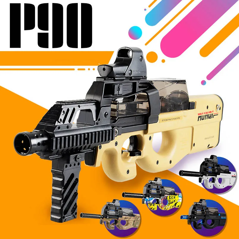 

P90 Electric Water Bullet Gun Toy Sniper Rifle Graffiti CS Games Paintball Bursts Gun Boys Toys Outdoor Pistol Christmas Gift