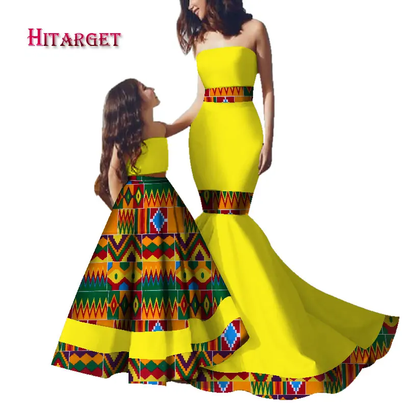 dashiki family clothes kids african dresses for women and daughter african dresses for children african print dresses WYQ197