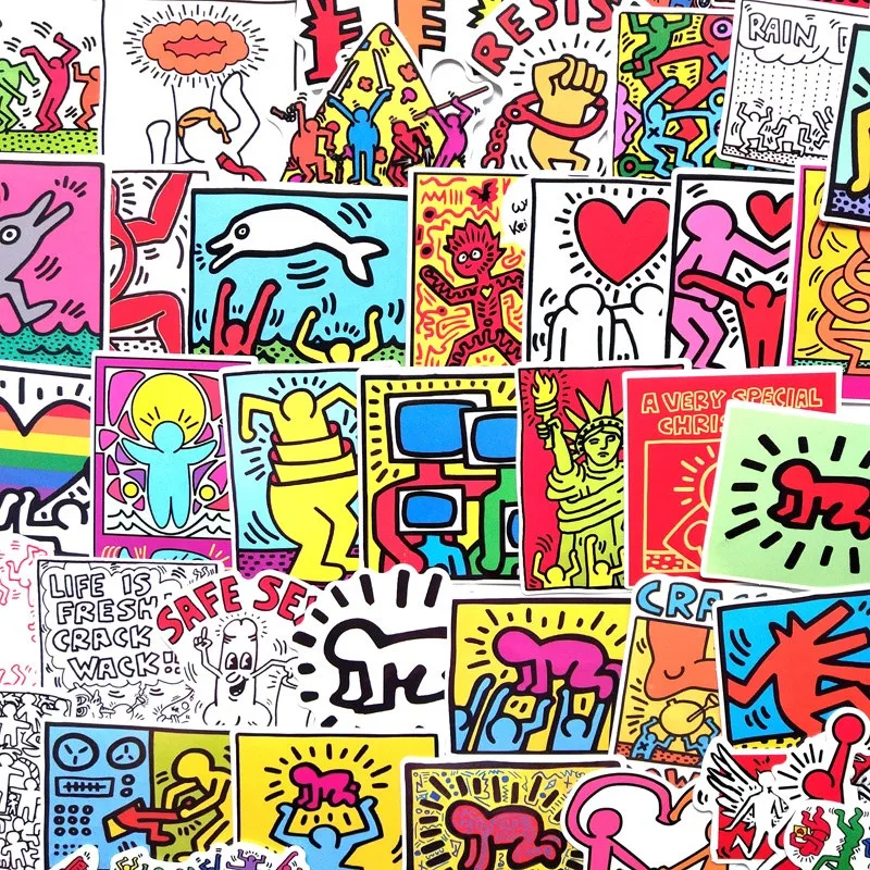 10/30/50 Uds cl&aacute;sico Graffiti dibujos animados personalidad cuaderno cuenta mano guitarra Skateboard equipaje impermeable pegatinas venta al por mayor-1