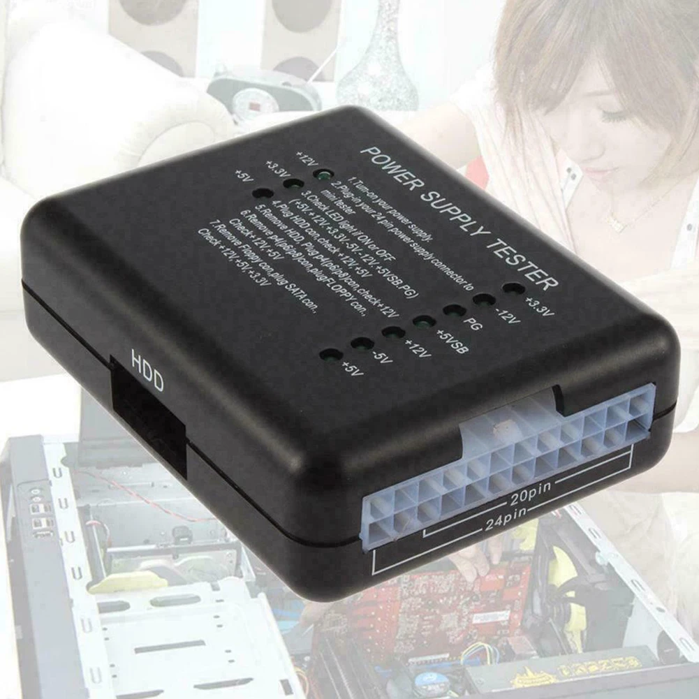 Проверка 12V 5V 3 V PSU ATX тестер источника питания светодиодный точный компьютерный