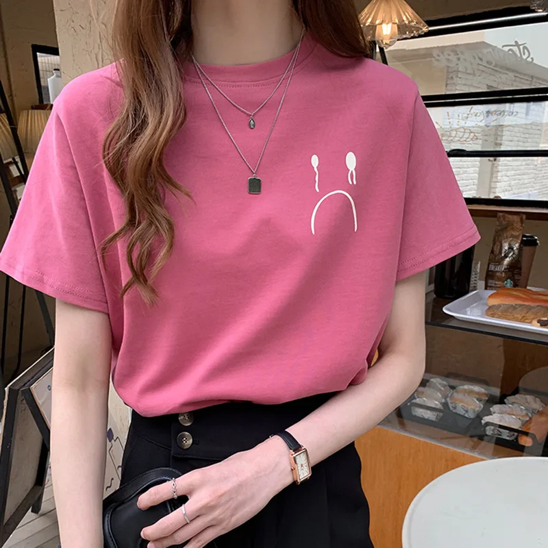 

Short-sleeved T-shirt Female 2021 Spring New Student Top Loose Half-sleeved T-shirt Bottoming Shirt Women Fashion Clothing