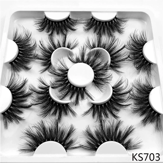 

7pairs 25mm 3D Soft Faux Mink Lashes Natural Dramatic Long False Eyelashes Volume Fake Lashes Makeup Handmade Extension Eyelash