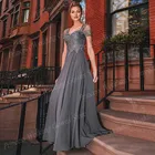 Женское шифоновое платье-трапеция It's yiiya, белое шифоновое платье до пола для матери невесты на лето 2019