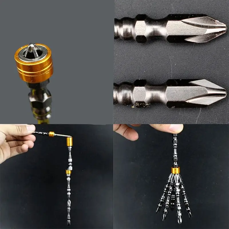 

PH2 Hardness 65MM Cross Head Screwdriver Bit Double Head Electric Screwdriver Phillips Screw Driver With Magnetic Ring
