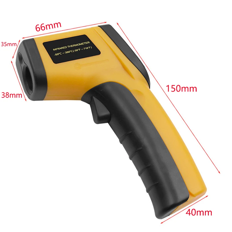 Бесконтактный цифровой LCD инфракрасный термометр пистолет ИК лазерная точка