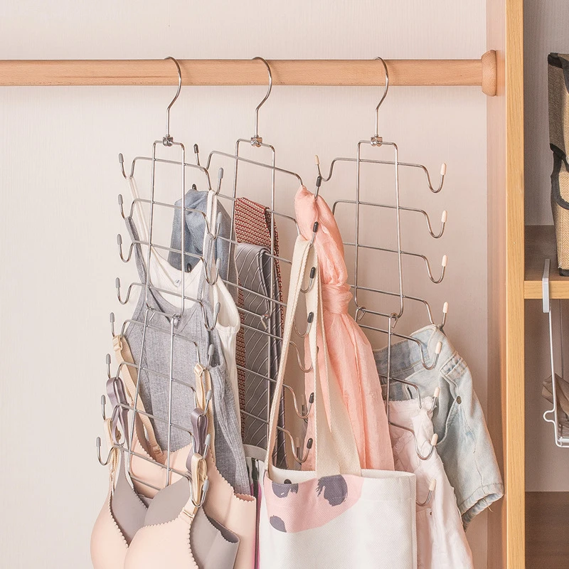 

Hot Multi-Layer Underwear Hanger Foldable Alloy Clothes-rack Clothes Storage Accessory for Tie Scarf Vest FQ-ing