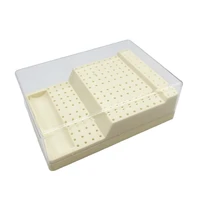 1pcs168 holes bur holder autoclave sterilizer case disinfection box plastic dental burs box block holder dentistry supplies