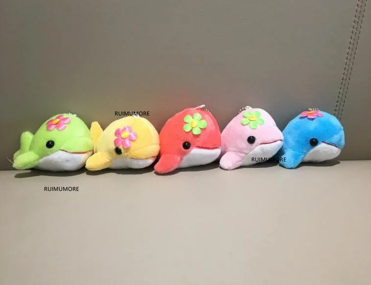 Размер меньше 10 см маленькая чучело дельфина игрушка кукла 5 цветов веревка кулон