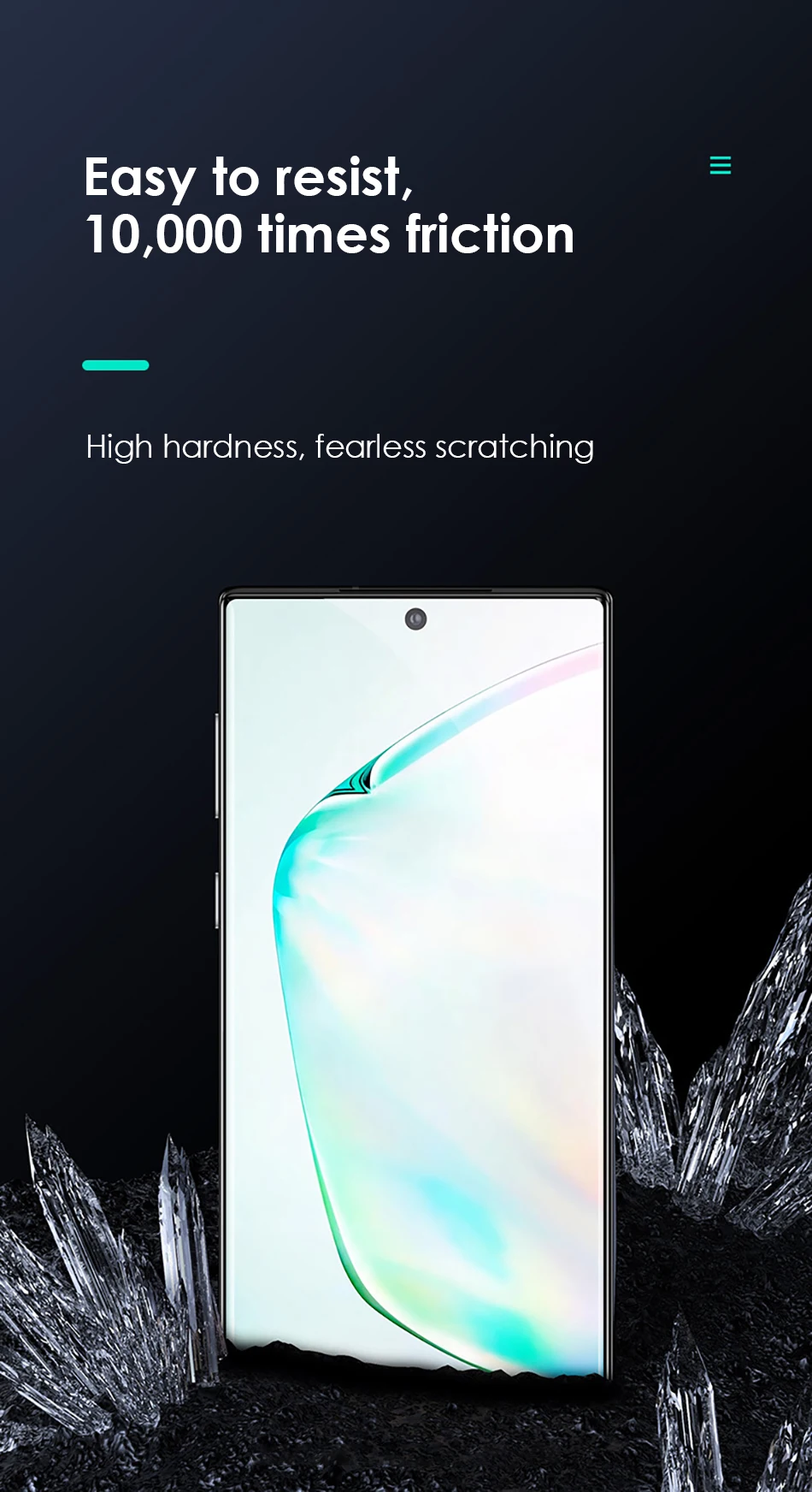 Benks XPRO пленка из закаленного стекла 0,3 мм для samsung Note 10 Plus 10+ 3D изогнутая защитная пленка AGC HD прозрачная стеклянная пленка