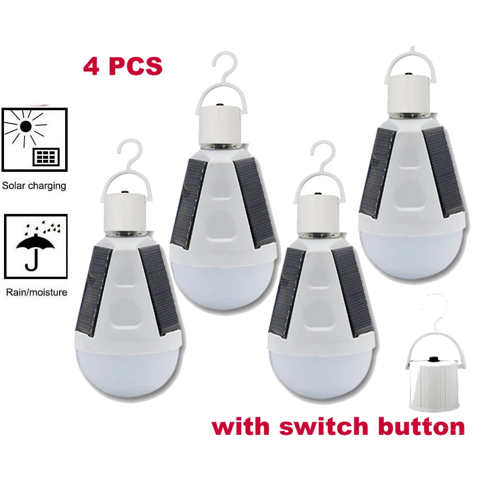 

1-4pcs Portable Solar Light Lamp Outdoor Solar Power Panel Garden Light Night Security Street Yard Path Wall Lamp garden wall bu