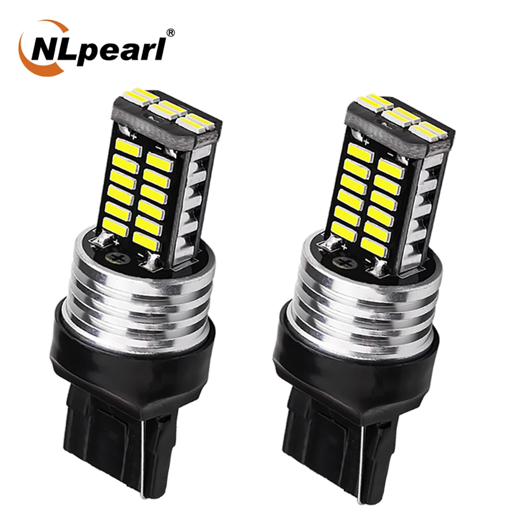 Сигнальная лампа NLpearl T20 7440 Led W21W Wy21W 7443 W21/5W 4014SMD 3157 led P27/7W T25 3156 P27W стоп-сигнал