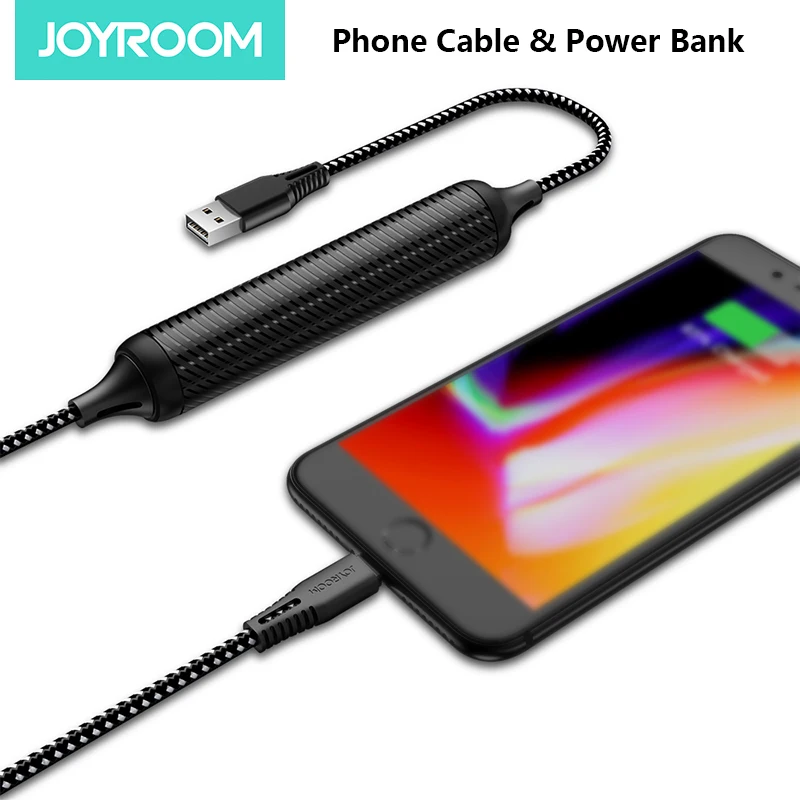 Joyroom 2в1 внешний аккумулятор и USB кабель для телефона Iphone 11 портативное зарядное