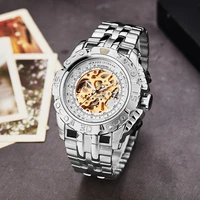 top luxury business golden mechanical wristwatch mens mechanical watch stainless steel strap gift 20021 best selling products