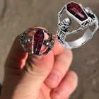 Модные креативные кольца с черепом вампира для мужчин и женщин, индивидуальное мужское кольцо в стиле панк, ювелирные изделия унисекс, аксессуары для бара, ночного клуба, подарки
