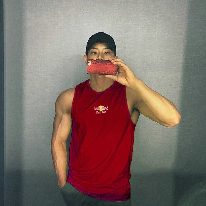 

Summer New Style European And American Fashion Breathable Fitness Vest Men's Loose Running Basketball Sleeveless T-Shirt
