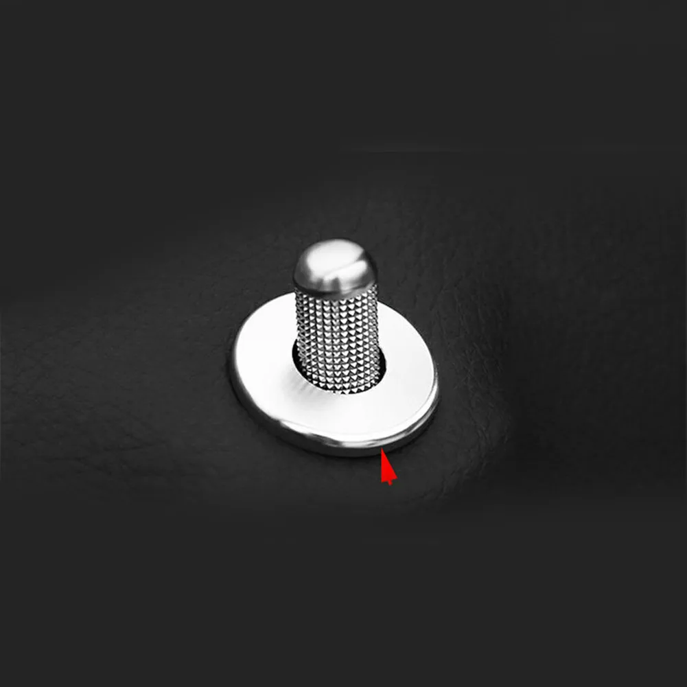 

4pcs Aluminum Door Lock Pins Pin Cover Trim For Mercedes-Benz C E GLC Class W205 Car Door Lock Rings