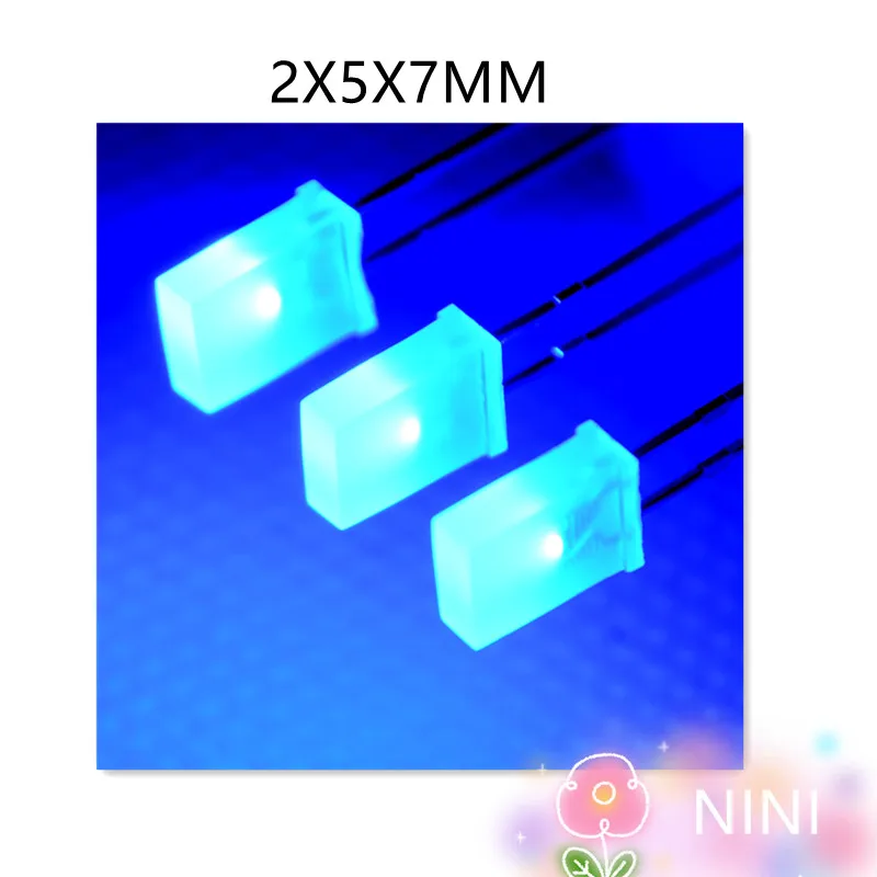 50 шт./лот 2*5*7 мм туманный синий 2x5x7 100% Новый оригинальный|Аксессуары для батарей и