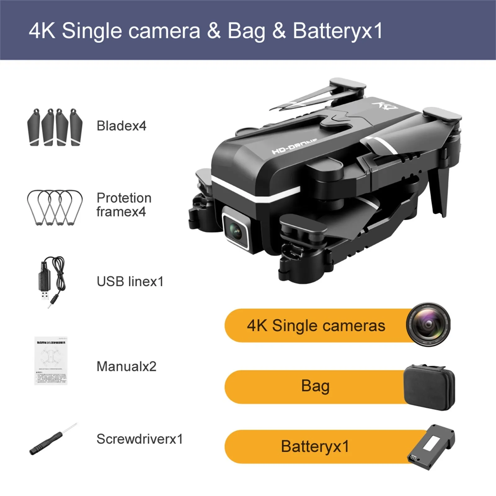 Новинка 2022 минидрон KK1 4k профессиональный Дрон с одной двойной камерой Wi-Fi Fpv