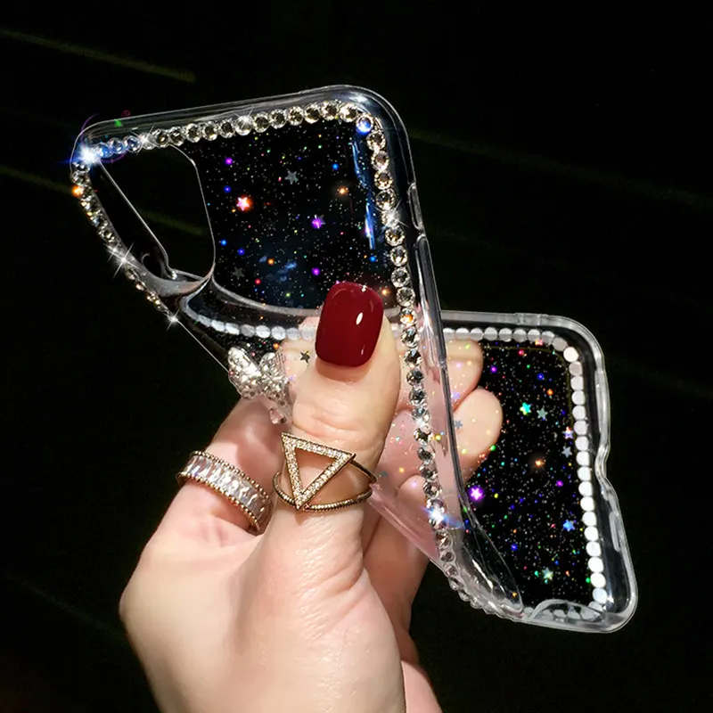 for iphone se2 case diamond glitter butterfly bling star phone case for iphone 11 pro max x xr xs se 2020 6 6s 7 8 plus cover free global shipping