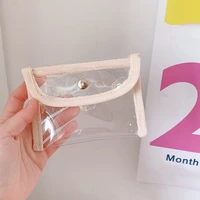 transparent wallet storage bag fashion pvc coin purse organizer case unisex id card holder waterproof small pouch hand purses