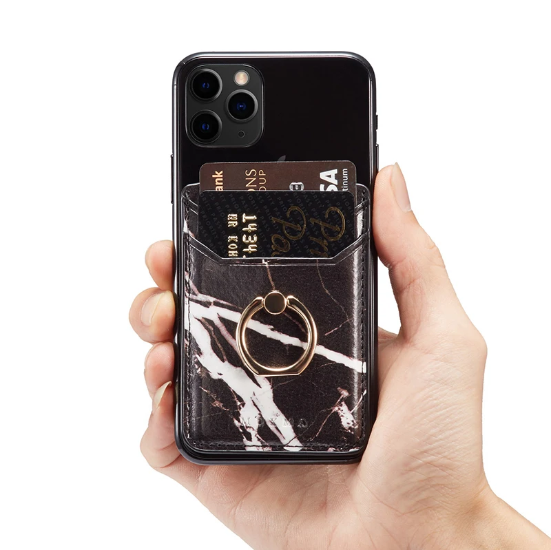 Клейкий кошелек с мраморным узором наклейка на заднюю панель для iPhone 11 Pro Max XS 6 7 8