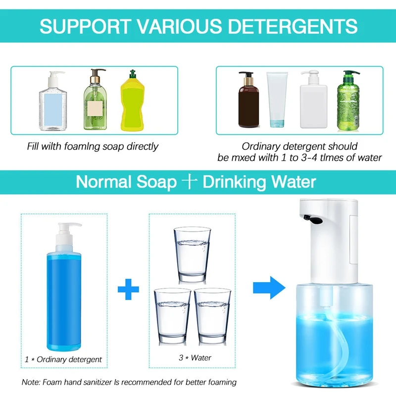 

Foam Soap Dispenser Automatic Induction Liquid Hand Washing Machine 350ML Touchless Soap Dispenser