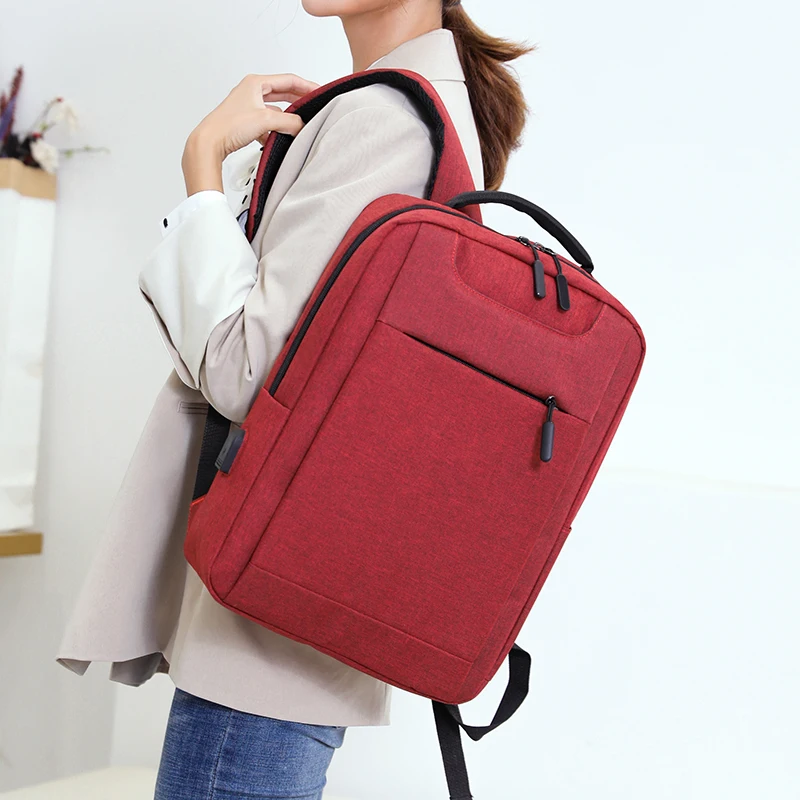 Рюкзак мужской/женский с USB-зарядкой деловой вместительный ранец для компьютера