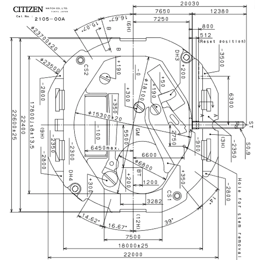 2105 MIYOTA 10-1/2 3 кварцевые часы с аккумулятором и часовым механизмом калибр MO1014A |