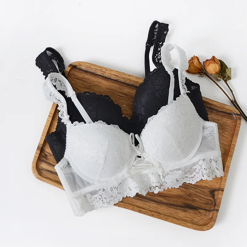 

Hjwsfdcai New Women's Underwear Suits Lace Bra Push Up Bras Embroidery Hollow Underwear Seduction Strappy Female Sexy Lingerie