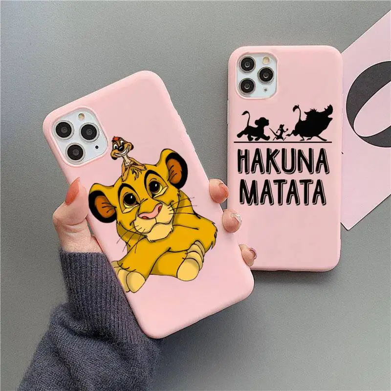 Чехол для телефона Hakuna Matata с изображением короля льва iphone 12 11 Pro Max Mini XS 8 7 6 6S Plus X SE