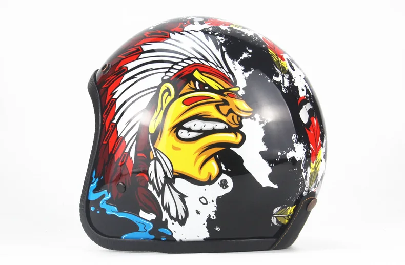 

Brand New Motorcycle Helmet 3/4 Open Face Vintage Casco Moto Jet Scooter Skull Bike Helmet Retro Casque Motociclismo With DOT
