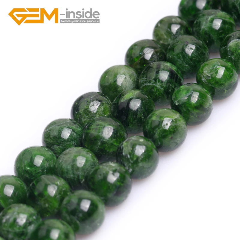 Натуральные Круглые Гладкие Зеленые Бусины класса AAA с диоптриями для