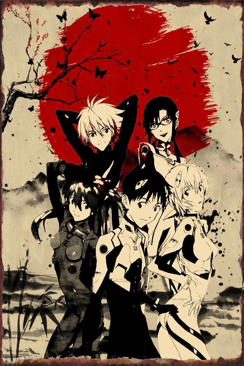 

Жестяная Табличка-значок «Евангелион», Настенный декор в стиле ретро, винтажный металлический знак для творчества, дома, клуба, мужской пещ...