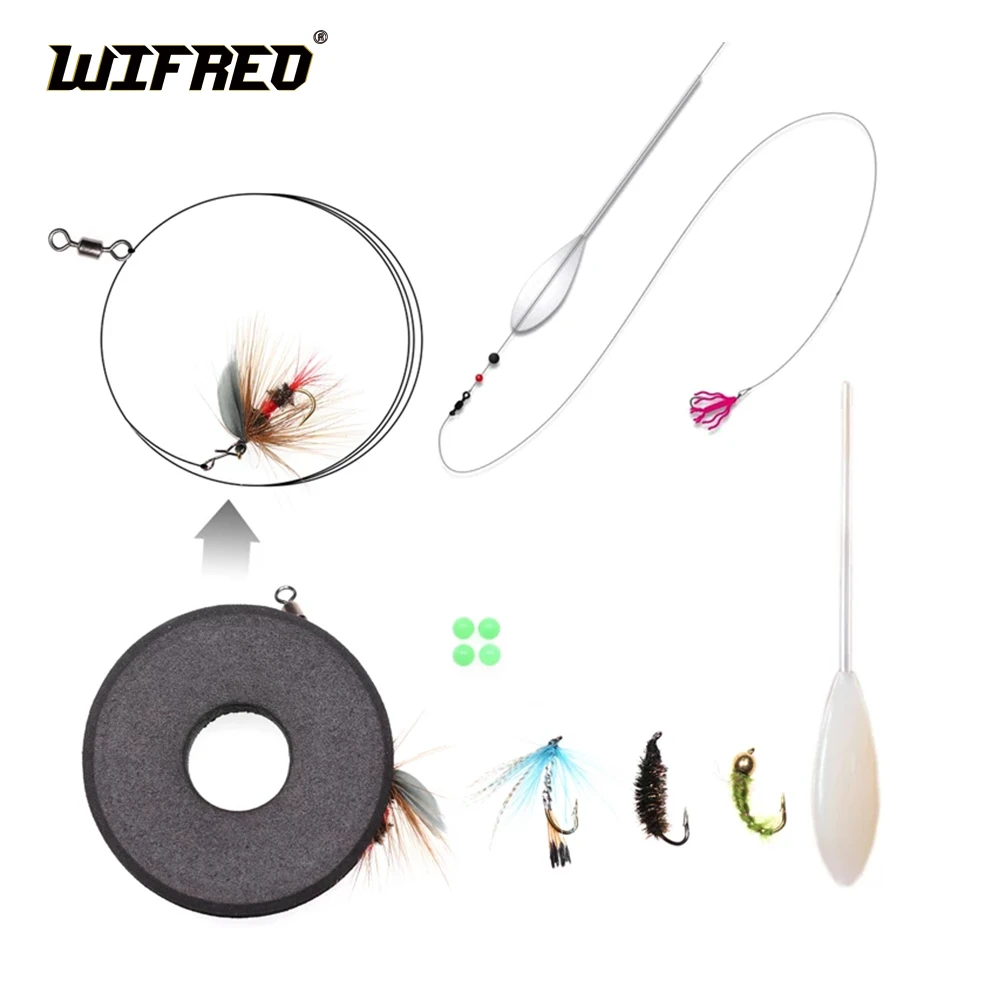 1Set Tied Fishing Fly Bomb Float Rig Set for Sea Trout Rainbow Trout Fishing Normal Rod / Reel Fishing Lure Bait Hook Rigs