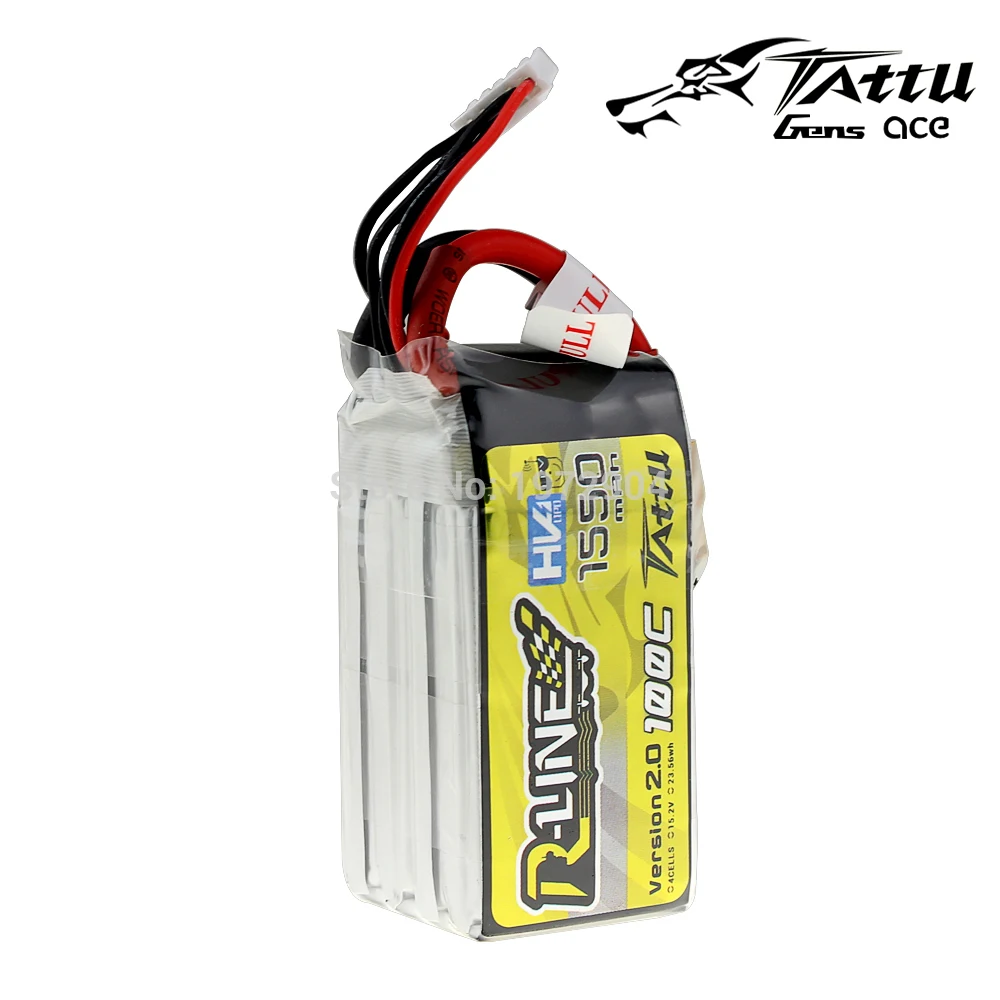 Литий полимерный аккумулятор TATTU 1300mAh 1550mAh 4S 100C 15 2 V Высокое напряжение HV XT60 Plug 250