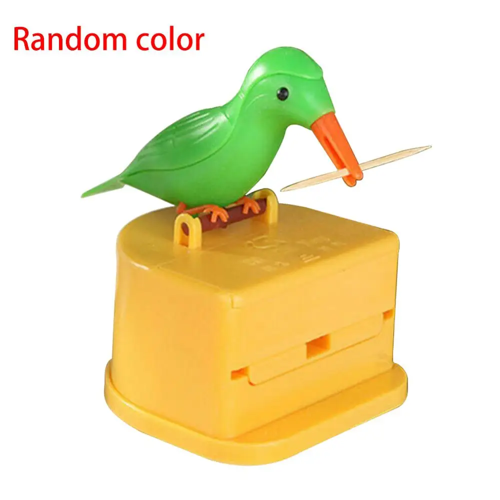 

Cute Hummingbird Toothpick Dispenser Gag Gift Cleaning Teeth High Quality Material Automatic Bird Toothpick Box Hot New