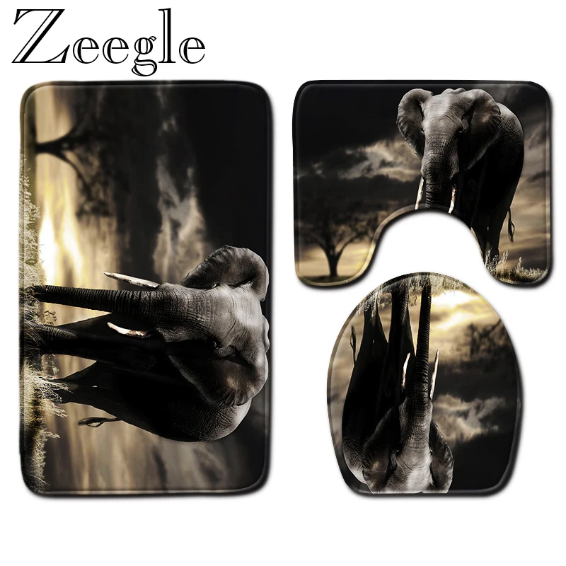 Zeegle Non-slip Ванная комната Туалет чехол пол впитывающие коврики для ванной коврик Ванная комната ковролин для пляжа в виде ракушки Ванная комната туалет