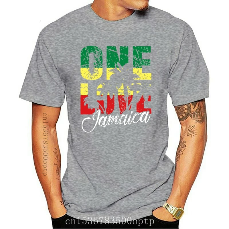 

2019 Fashion Men T Shirt One Love Jamaica T Shirt Vacation