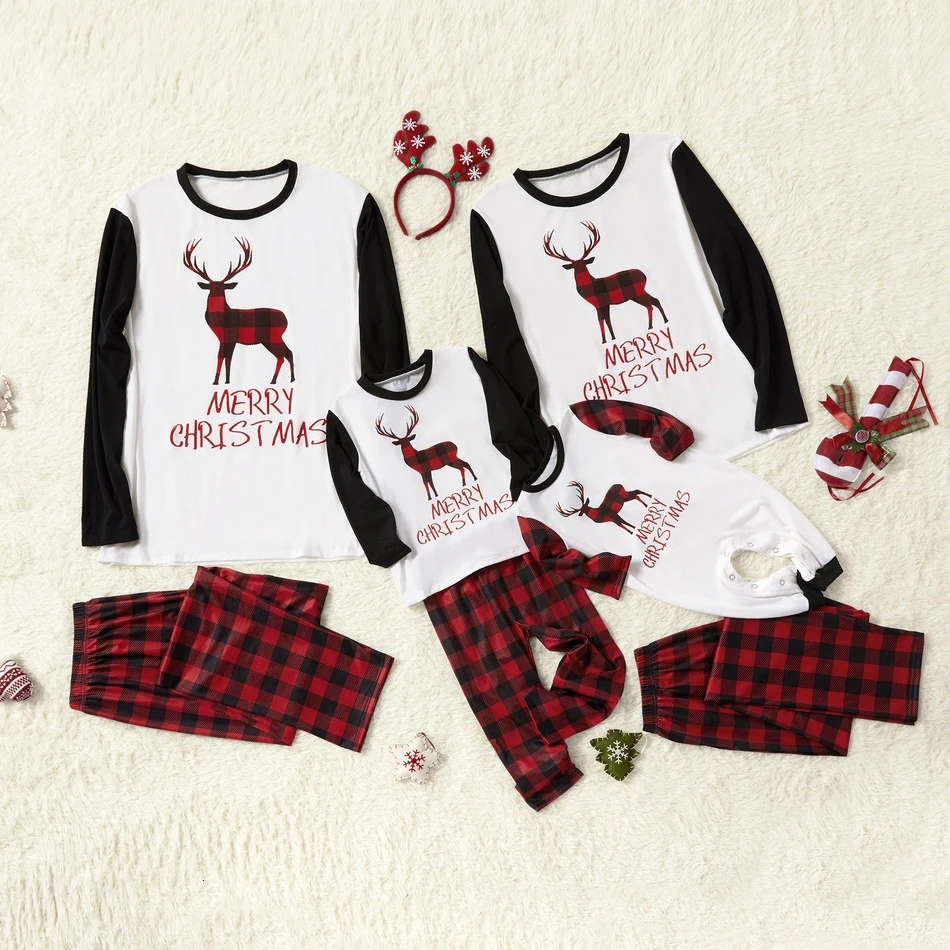 Комбинезон для мамы дочки папы и сына одежда сна рождественские пижамы всей