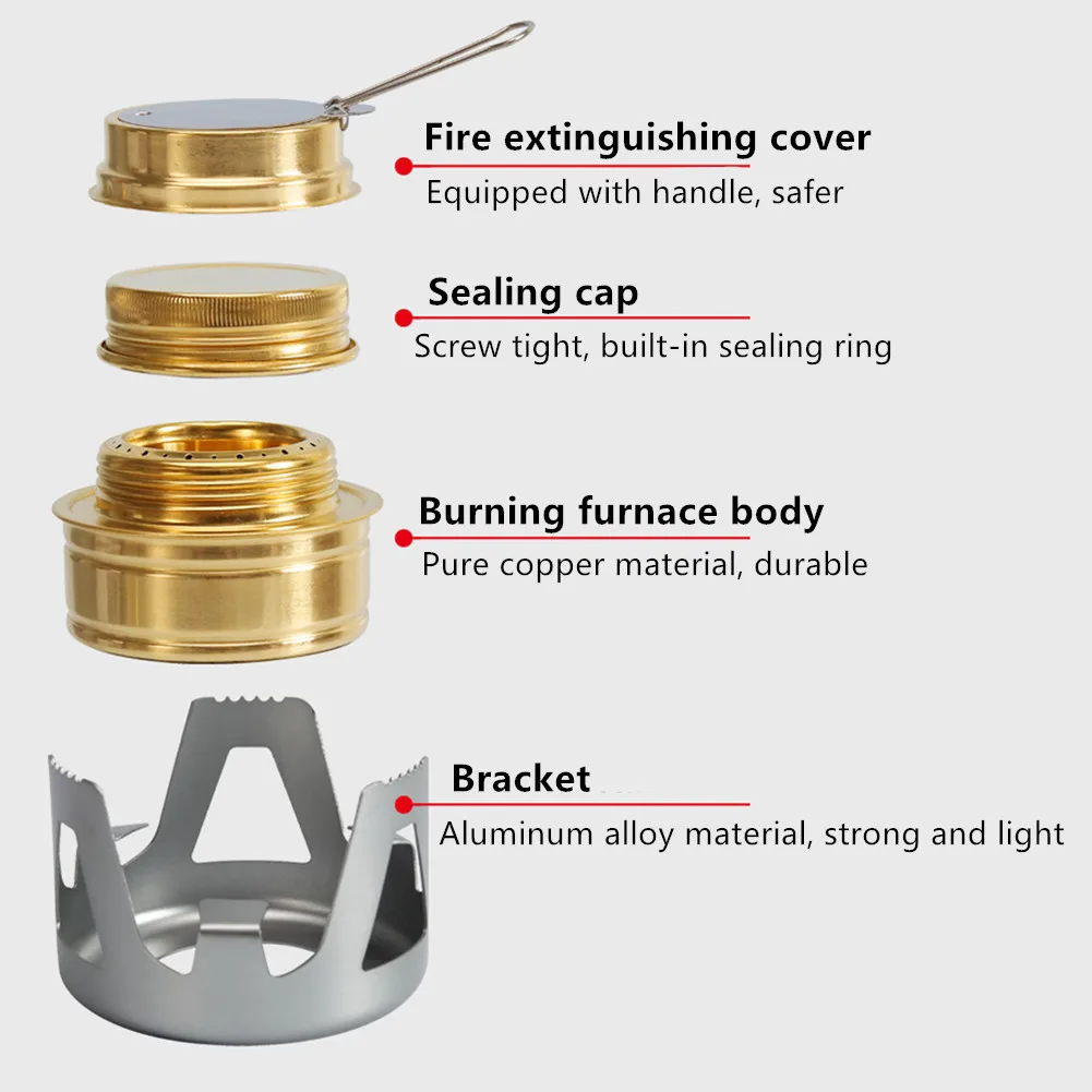 Сверхмощная латунная горелка для приготовления пищи с крышкой из алюминиевого