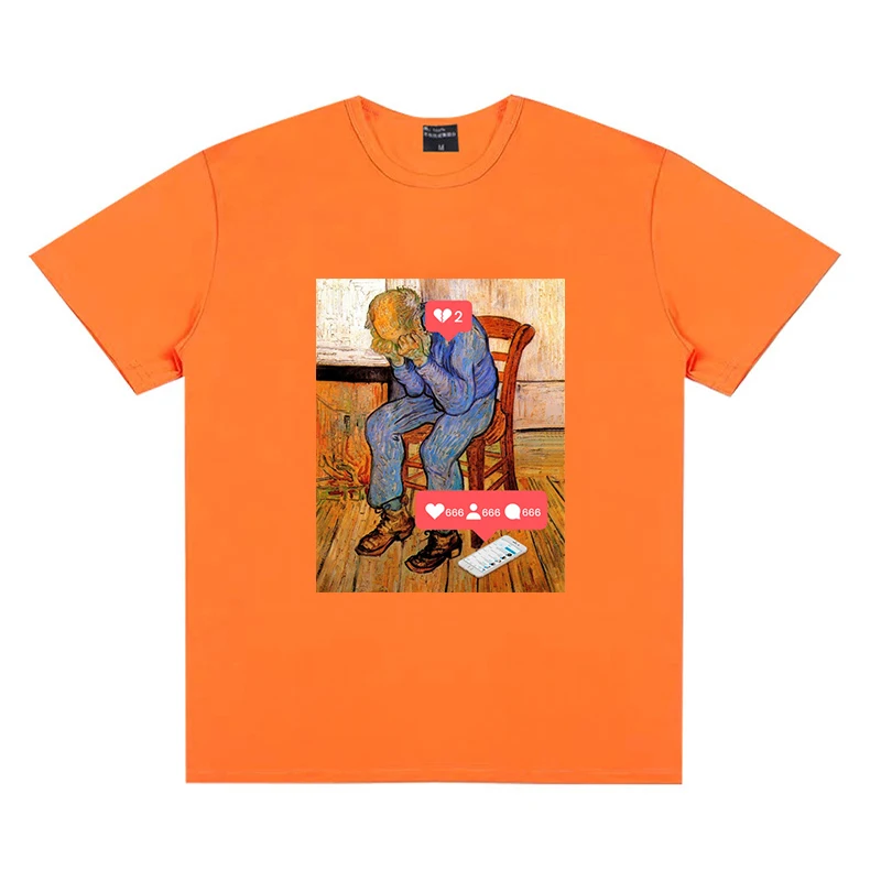 

Van Gogh T Shirt new arrival men Fashion Art Graphic Print Tshirt Casual Cotton Loose Aesthetic tops Retro style clothing