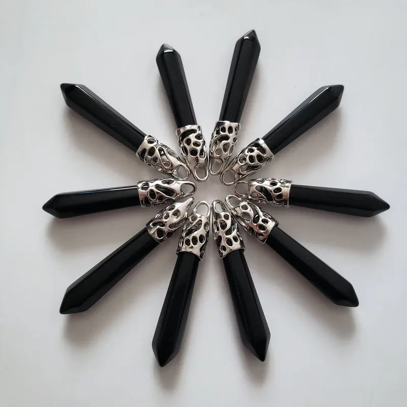 Оптовая продажа 10 шт./лот модная хорошего качества черная натуральный каменный